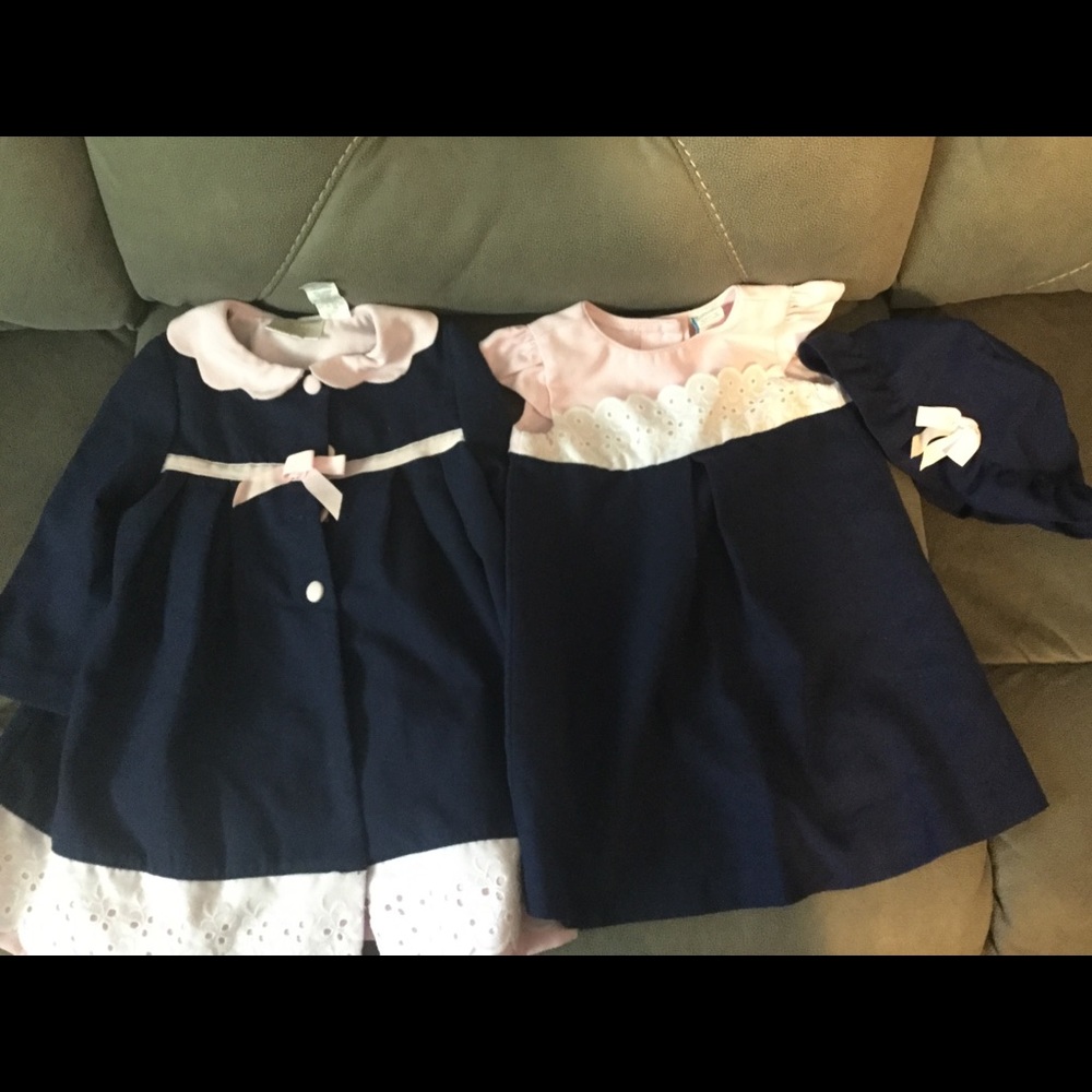 NWOT Navy Blue and Pink dress